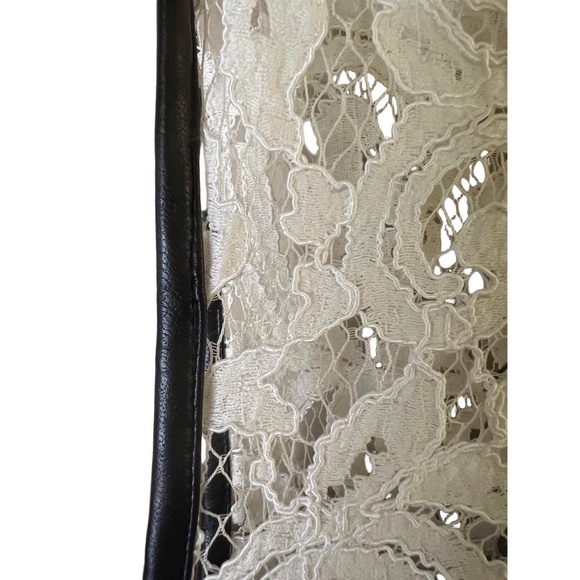 Basler Black And White Lace Front Panel Knee Length Sleeveless Sheath Dress 40 - Picture 3 of 10